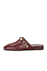 Balenciaga Cosy Cagole Mule in Burgundy & Antique Gold, view 5, click to view large image.