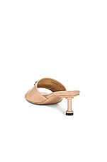 Balenciaga Groupie Sandal in Seashell Beige & Gold, view 3, click to view large image.