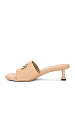 Balenciaga Groupie Sandal in Seashell Beige & Gold, view 5, click to view large image.