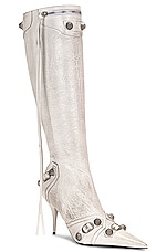 Balenciaga Cagole Boot in Dirty Optical White, view 2, click to view large image.