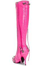 Balenciaga Cagole Boot in Fluo Pink, view 3, click to view large image.