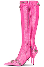 Balenciaga Cagole Boot in Fluo Pink, view 5, click to view large image.