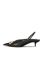 Balenciaga Square Knife BB Sling Pump in Black & Gold, view 5, click to view large image.