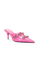 Balenciaga Cagole Mule in Fluo Pink, view 2, click to view large image.