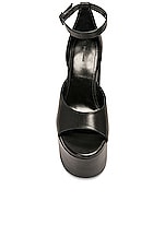 Balenciaga Camden Sandal in Black, view 4, click to view large image.