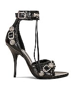 Balenciaga Cagole Sandal in Black & Pallas, view 1, click to view large image.