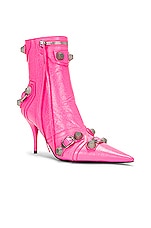 Balenciaga Cagole Bootie in Fluo Pink, view 2, click to view large image.