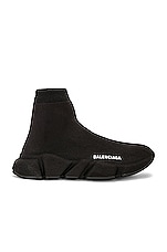 Balenciaga Speed Full Knit Sneaker in Black, view 1, click to view large image.