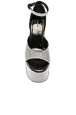 Balenciaga Camden Sandal in Black & Crystal, view 4, click to view large image.