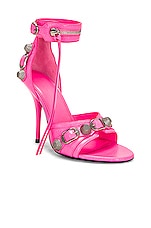 Balenciaga Cagole Sandal in Fluo Pink, view 2, click to view large image.