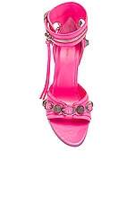 Balenciaga Cagole Sandal in Fluo Pink, view 4, click to view large image.