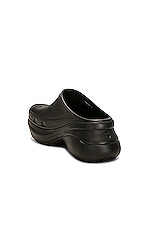 Balenciaga Crocs Mule in Black, view 3, click to view large image.