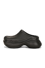 Balenciaga Crocs Mule in Black, view 5, click to view large image.