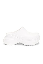 Balenciaga Crocs Mule in White, view 1, click to view large image.