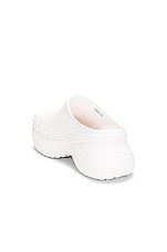 Balenciaga Crocs Mule in White, view 3, click to view large image.