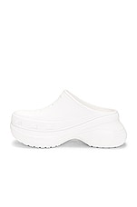 Balenciaga Crocs Mule in White, view 5, click to view large image.