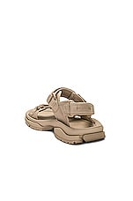 Balenciaga Tourist Fake Leather Sandal in Taupe, view 3, click to view large image.