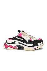 バレンシアガ Balenciaga Triple S Mule 39 Balenciaga Triple S Mule in White, Pink, & Black | FWRD