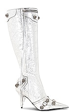 Balenciaga Cagole Boot in Silver, view 1, click to view large image.