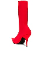 Balenciaga Knife Bootie in Bright Red, view 3, click to view large image.