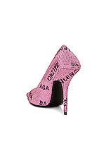 Balenciaga Square Knife Pump in Pink & Black, view 3, click to view large image.