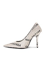 Balenciaga Square Knife Pump in Crystal & Black, view 5, click to view large image.