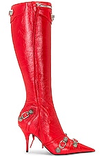 Balenciaga Cagole Boots In Tomato Red in Tomato Red, view 1, click to view large image.