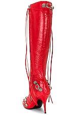 Balenciaga Cagole Boots In Tomato Red in Tomato Red, view 3, click to view large image.