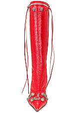 Balenciaga Cagole Boots In Tomato Red in Tomato Red, view 4, click to view large image.