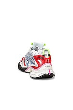 Balenciaga Runner Sneaker in White, Red, Blue, & Pink, view 3, click to view large image.