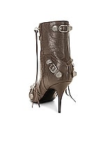 Balenciaga Cagole Bootie in Cold Brown & Silver, view 3, click to view large image.