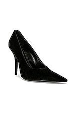 Balenciaga Knife Pump in Black, view 2, click to view large image.