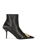 Balenciaga Square Knife BB Bootie in Black & Gold, view 1, click to view large image.