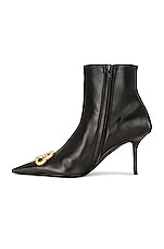Balenciaga Square Knife BB Bootie in Black & Gold, view 5, click to view large image.
