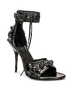 Balenciaga Cagole Sandal in Black, view 2, click to view large image.