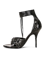 Balenciaga Cagole Sandal in Black, view 5, click to view large image.