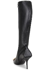 Balenciaga Square Knife BB Boot in Black & Gold, view 3, click to view large image.