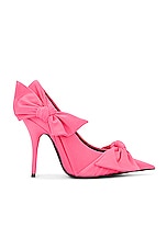 Balenciaga Knife Knot Pump in Bright Pink, view 1, click to view large image.