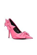 Balenciaga Knife Knot Pump in Bright Pink, view 2, click to view large image.