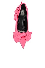 Balenciaga Knife Knot Pump in Bright Pink, view 4, click to view large image.