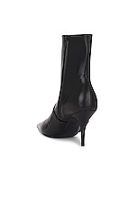 Balenciaga Knife Belt Bootie in Black & Silver, view 3, click to view large image.