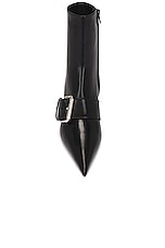 Balenciaga Knife Belt Bootie in Black & Silver, view 4, click to view large image.