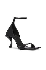 Balenciaga Hourglass Sandal in Black, view 2, click to view large image.