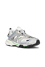Balenciaga Track Sneaker in Grey, Blue, & Green, view 2, click to view large image.
