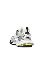 Balenciaga Track Sneaker in Grey, Blue, & Green, view 3, click to view large image.