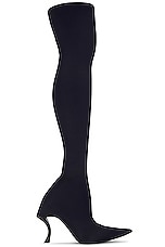 Balenciaga Hourglass Over The Knee Boot in Black, view 1, click to view large image.