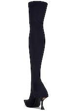 Balenciaga Hourglass Over The Knee Boot in Black, view 3, click to view large image.