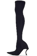 Balenciaga Hourglass Over The Knee Boot in Black, view 5, click to view large image.