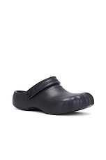 Balenciaga Sunday Molded Slipper in Black, view 2, click to view large image.