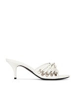 Balenciaga M70 Cagole Sandal Heel in Optic White & Silver, view 1, click to view large image.